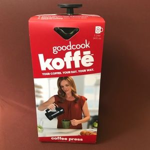 GoodCook Koffe Coffee Press 1 liter/34 fl oz NWT